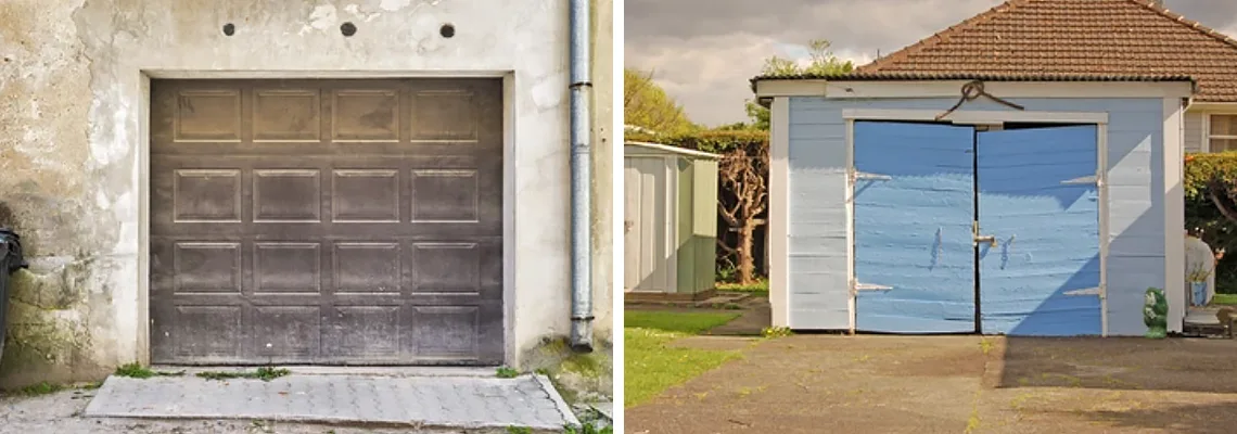 Rotten Steel Garage Door Repair in Schaumburg, Illinois